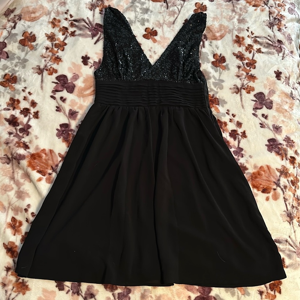 Party dress black and sequins